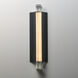Hyperion LED 5 inch Black ADA Wall Sconce Wall Light in Clear Crystal