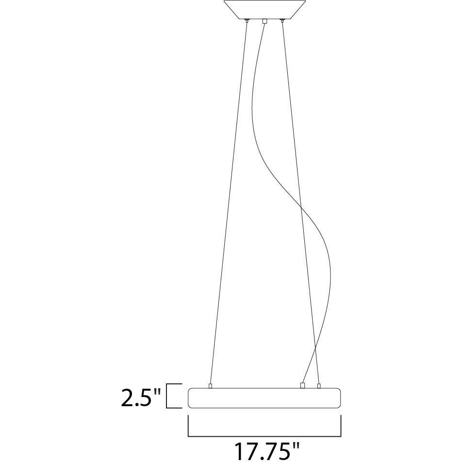 Apollo LED LED 17.75 inch Matte White Single Pendant Ceiling Light