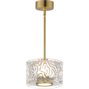 Elysian LED 5.5 inch Natural Aged Brass Single Pendant Ceiling Light