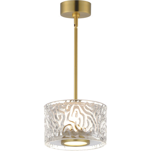 Elysian LED 5.5 inch Natural Aged Brass Single Pendant Ceiling Light