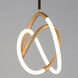 Mobius LED 10.5 inch Black and Gold Mini Pendant Ceiling Light