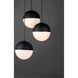 Half Moon LED 30.25 inch Black Linear Pendant Ceiling Light