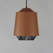 Phoenix LED 9 inch Brick/Black Single Pendant Ceiling Light in Brick and Black