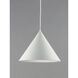 Abyss LED 12.5 inch Matte White Single Pendant Ceiling Light