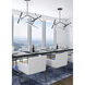 Robotica LED 26.5 inch Black Multi-Light Pendant Ceiling Light