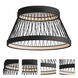 Loom LED 22.75 inch Black Flush Mount Ceiling Light