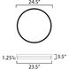 Groove 5CCT LED 24 inch Black Flush Mount Ceiling Light