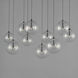 Global LED 41.75 inch Black Multi-Light Pendant Ceiling Light