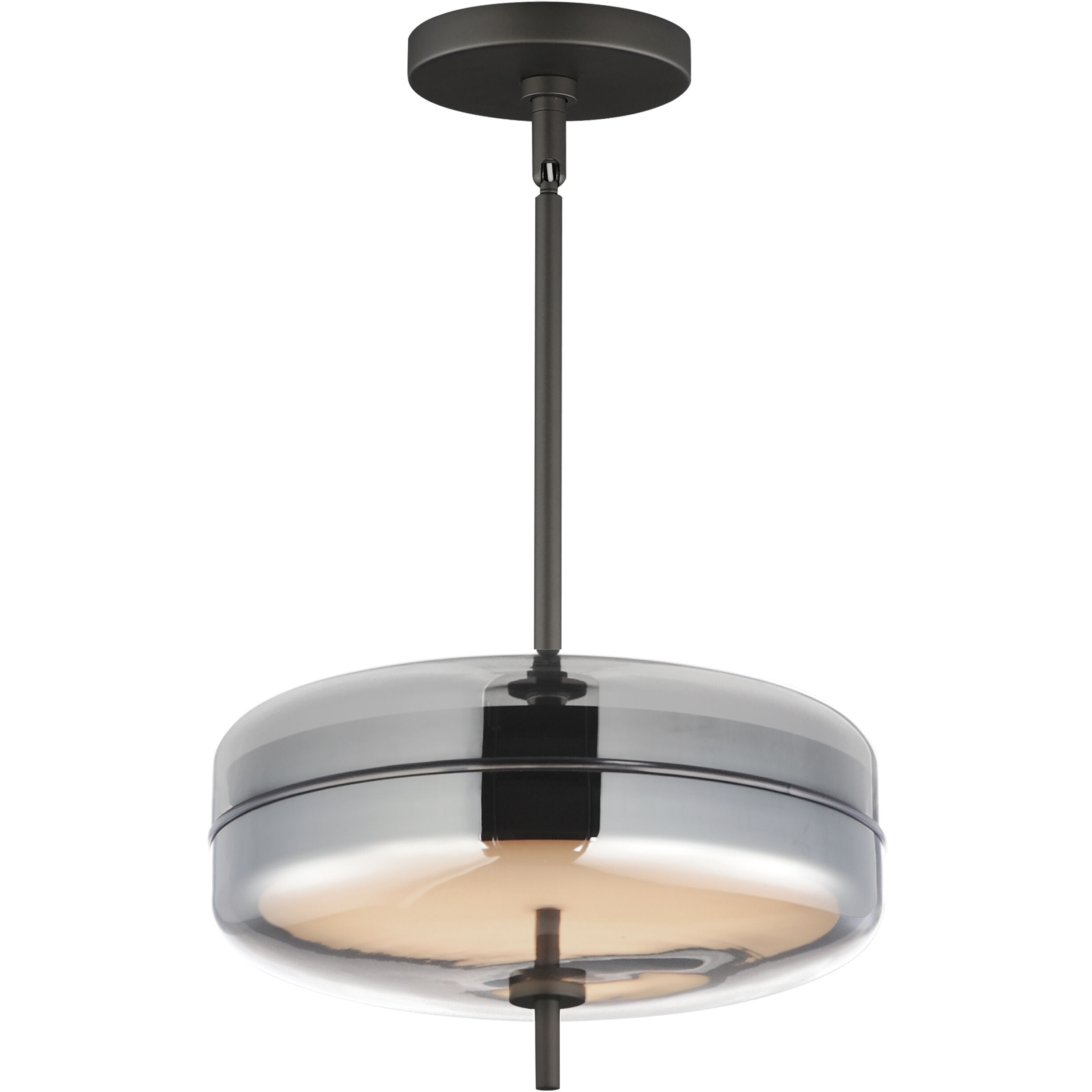 Voto LED 12 inch Gunmetal Multi-Light Pendant Ceiling Light in Smoke