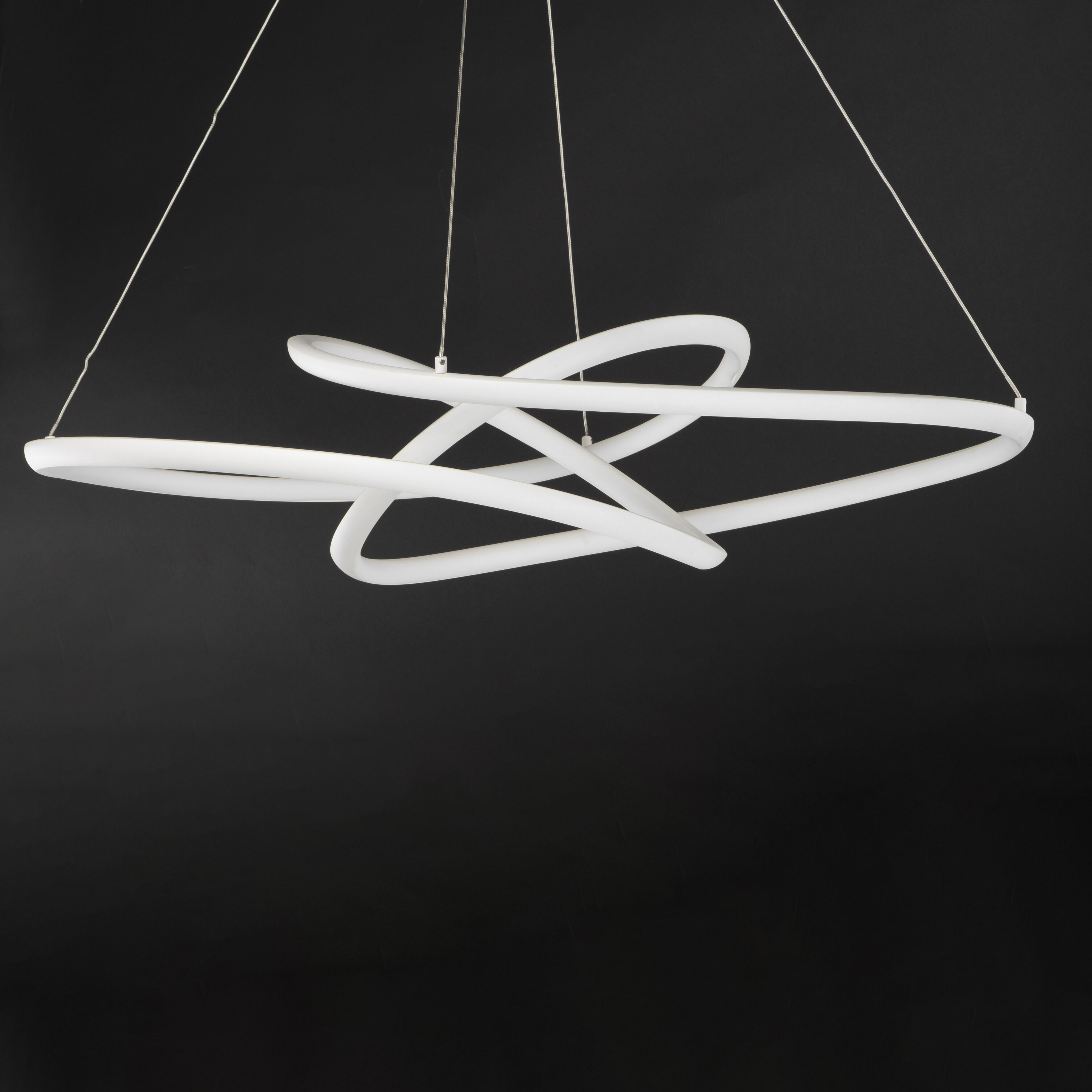Twisted LED 26.25 inch Matte White Single Pendant Ceiling Light