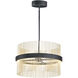 Chimes 5CCT LED 23.75 inch Black and Satin Brass Single Pendant Ceiling Light