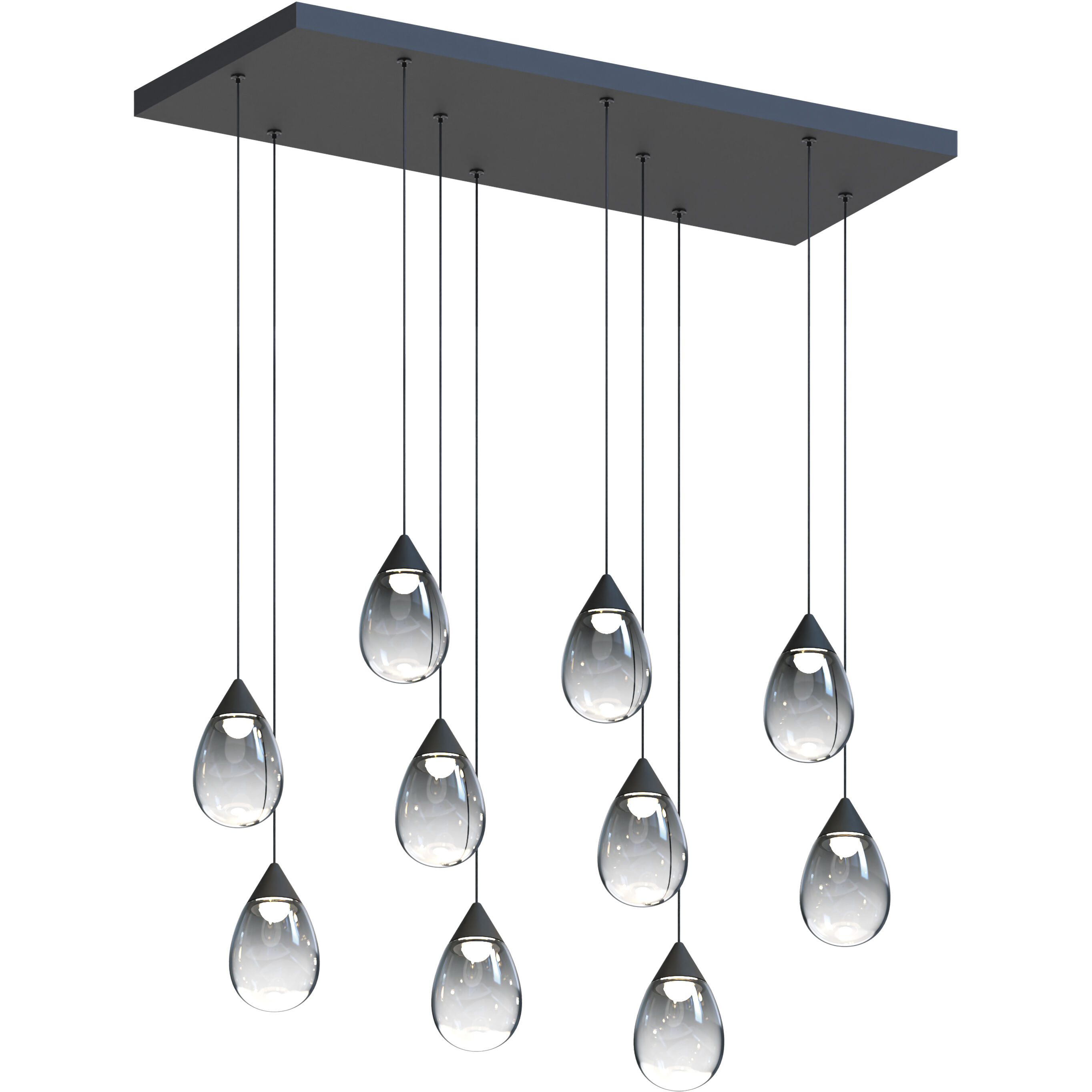 Dewdrop LED 30.5 inch Black Linear Pendant Ceiling Light