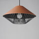 Phoenix LED 15.5 inch Brick with Black Single Pendant Ceiling Light in Brick and Black
