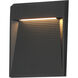 Steppes LED 9.5 inch Black Outdoor Wall Mount