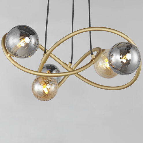 Planetary LED 23.25 inch Gold Chandelier Ceiling Light