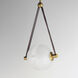 Dispatch LED 11.75 inch Natural Aged Brass Single Pendant Ceiling Light