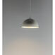 Hemisphere LED 24 inch Gloss White and Aluminum Single Pendant Ceiling Light