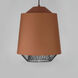 Phoenix LED 15.75 inch Brick/Black Single Pendant Ceiling Light in Brick and Black