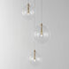 Global LED 11.5 inch Natural Aged Brass Multi-Light Pendant Ceiling Light