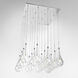 Larmes LED LED 24.5 inch Polished Chrome Multi-Light Pendant Ceiling Light