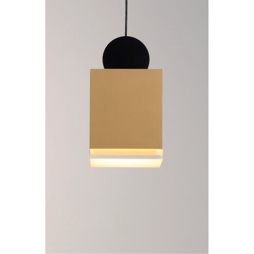 Nob LED 3.5 inch Black and Gold Single Pendant Ceiling Light