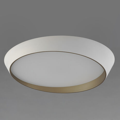 Slant LED 31.5 inch White with Gold Flush Mount Ceiling Light