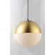Half Moon LED 11.75 inch Metallic Gold Single Pendant Ceiling Light