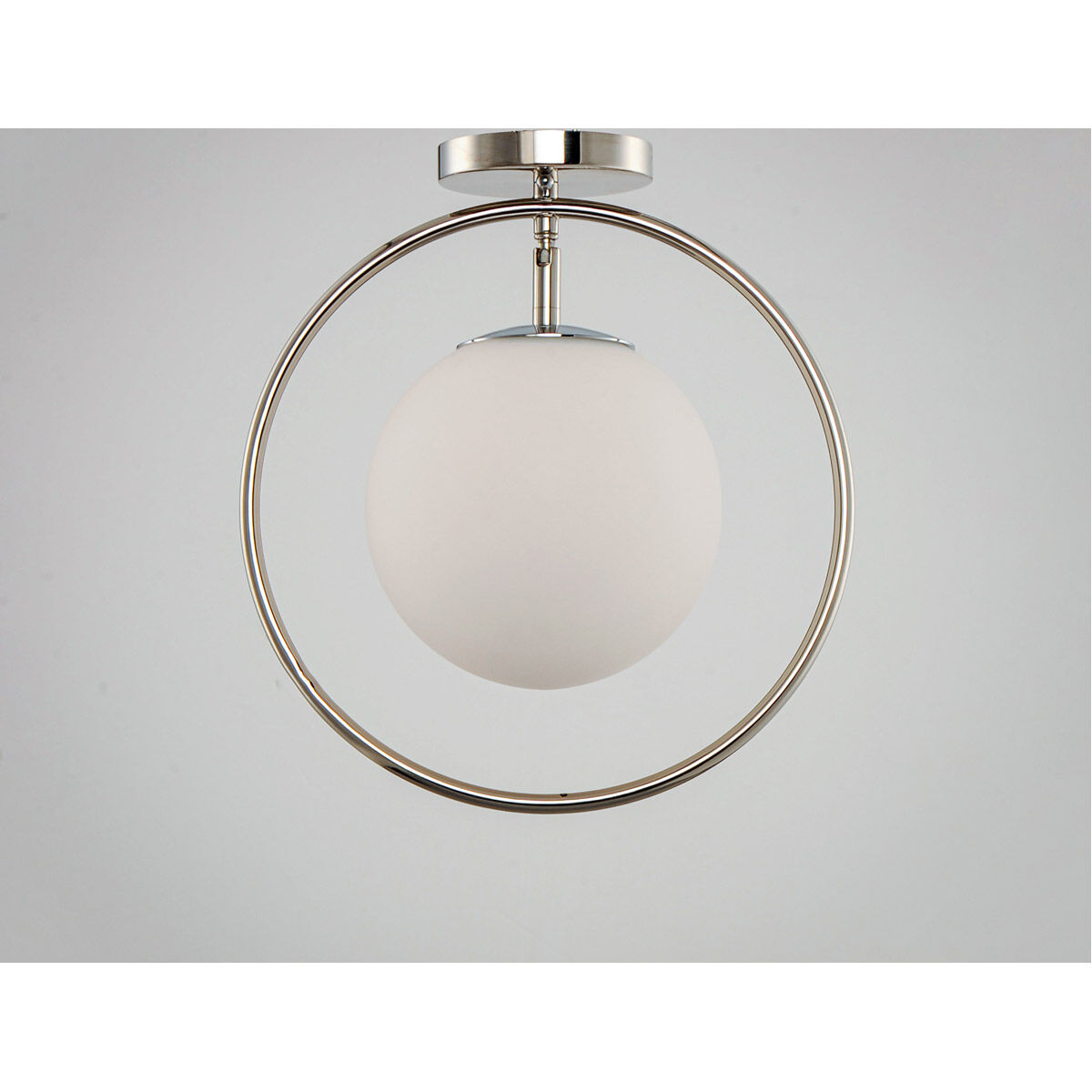 Revolution 1 Light 13 inch Polished Nickel Flush Mount Ceiling Light