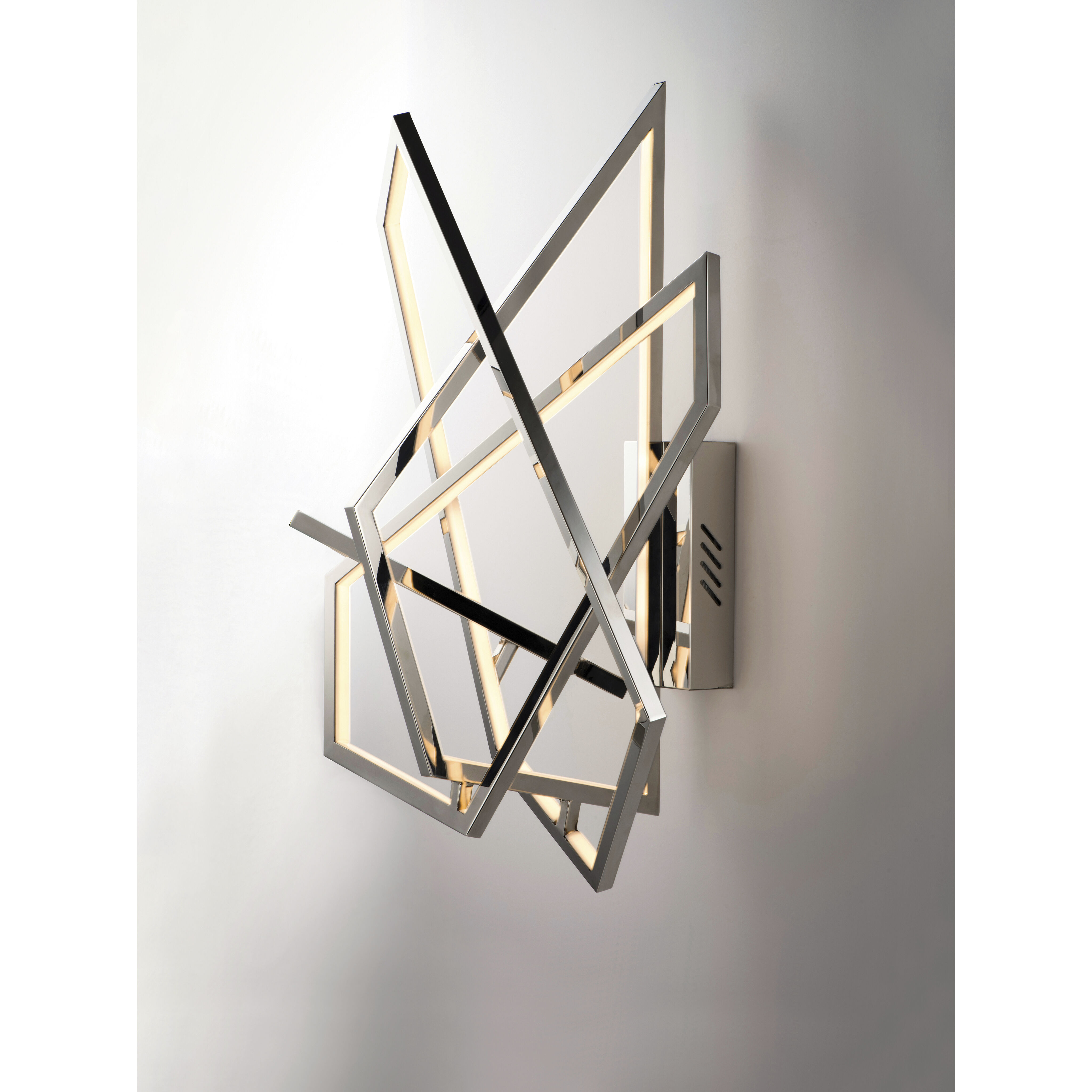 Trapezoid LED 20 inch Polished Chrome Wall Sconce Wall Light