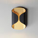Folio LED 9.75 inch Black and Gold Outdoor Wall Mount in Black/Gold