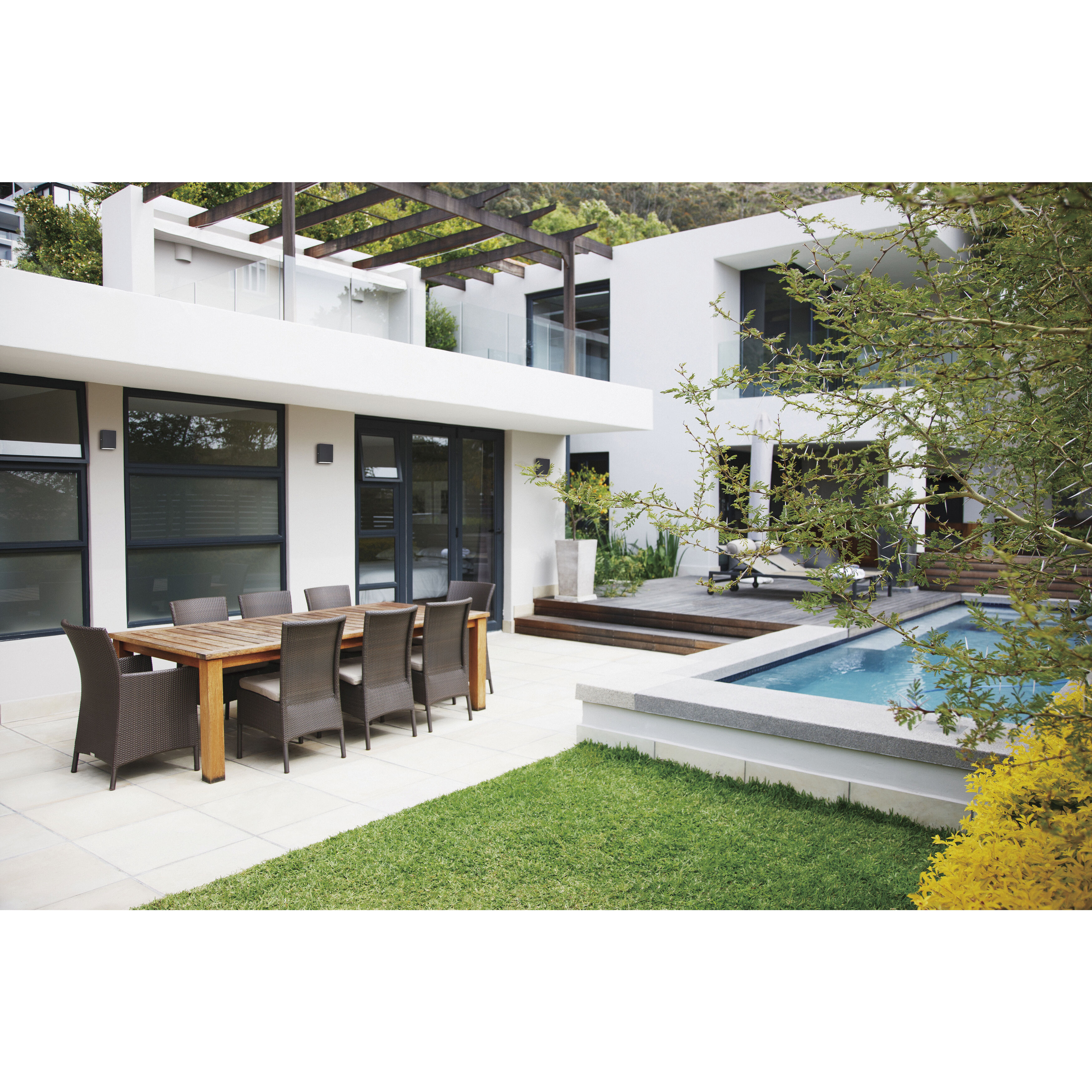 Blok LED 6.25 inch Black Outdoor Wall Sconce