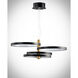 Hoopla LED 29.5 inch Black and Gold Multi-Light Pendant Ceiling Light