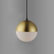 Half Moon LED 7.75 inch Metallic Gold Mini Pendant Ceiling Light