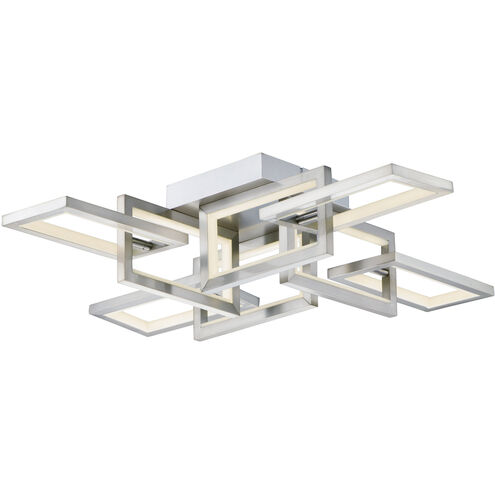 Link LED 29 inch Satin Nickel Flush Mount Chandelier Ceiling Light