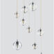 Harmony LED 12.75 inch Polished Chrome Multi-Light Pendant Ceiling Light