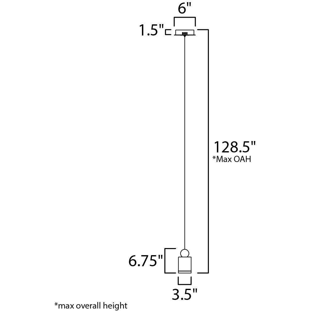 Nob LED 3.5 inch Black and Gold Single Pendant Ceiling Light