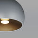 Palla LED 15.75 inch Dark Gray and Coffee Single Pendant Ceiling Light in Dark Grey and Coffee