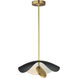 Carmen LED 16.5 inch Black and Gold Single Pendant Ceiling Light in Black/Gold