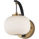 Soji LED 6 inch Black and Gold Wall Sconce Wall Light