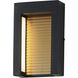 Alcove LED 10 inch Black and Gold Outdoor Wall Mount