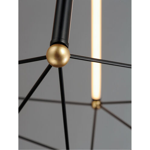 Spire LED 26.75 inch Black and Gold Single Pendant Ceiling Light