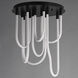 Soleil LED 20 inch Black Flush Mount Chandelier Ceiling Light