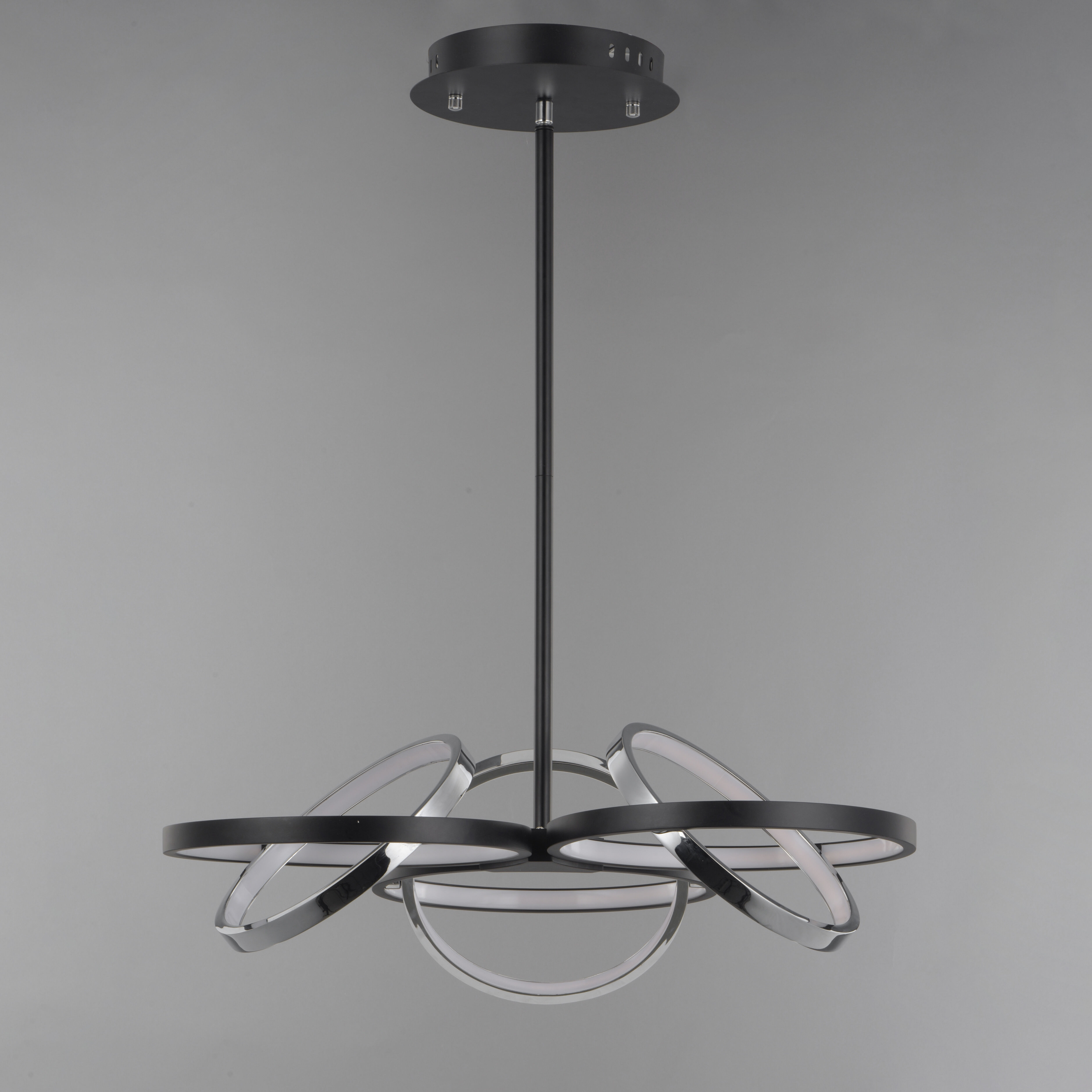 Gyro II LED 26 inch Black and Polished Chrome Single Pendant Ceiling Light