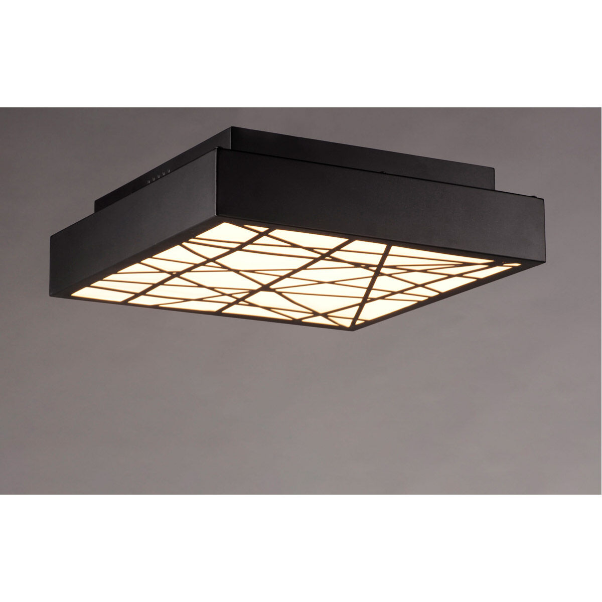 Intersect LED 15.75 inch Black Flush Mount Ceiling Light