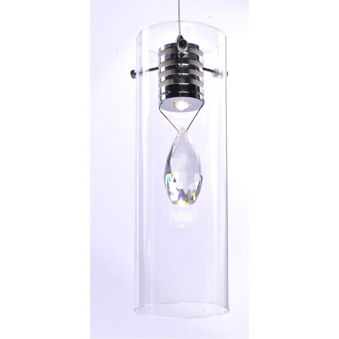 Solitaire LED 4.25 inch Polished Chrome Single Pendant Ceiling Light