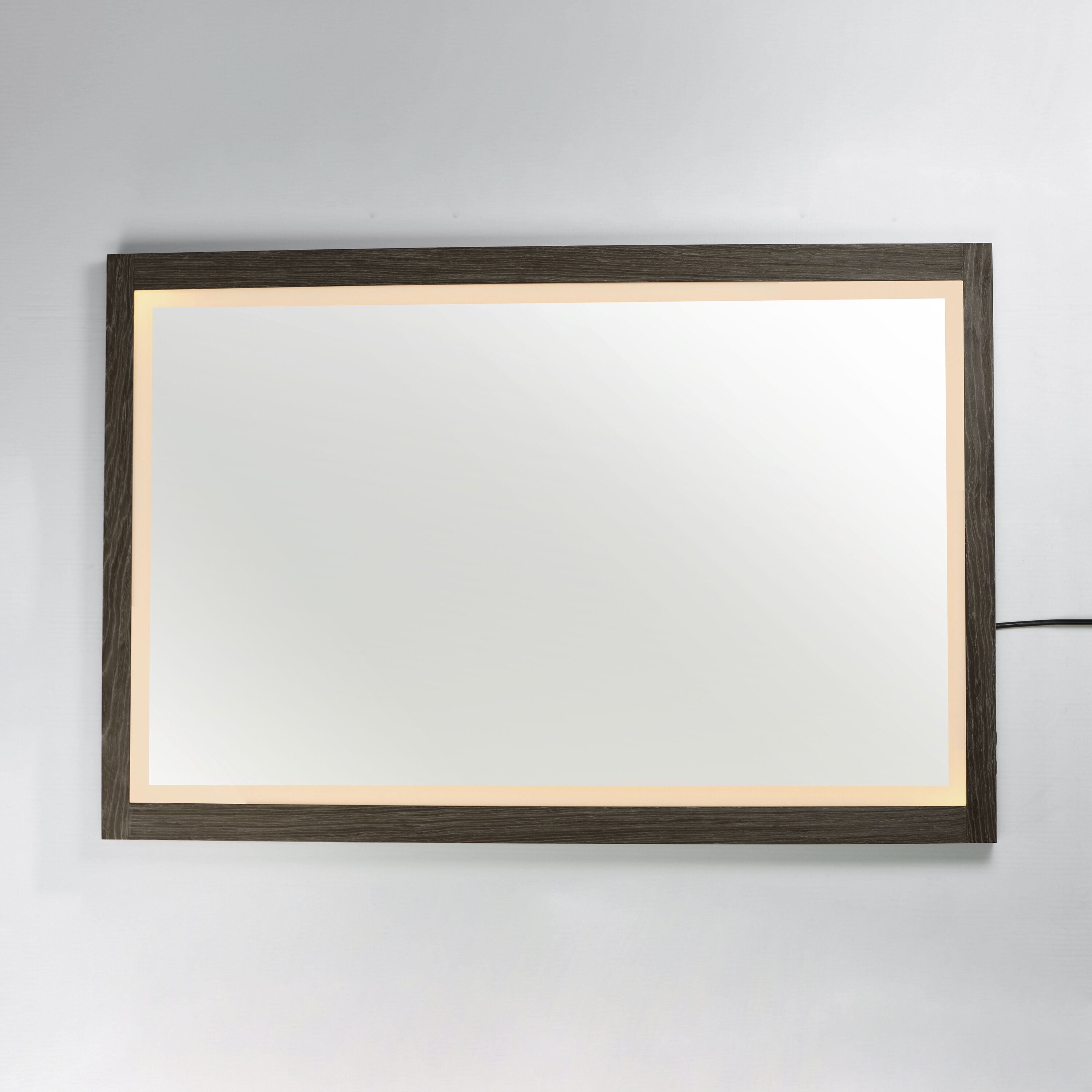 Sawyer 48 X 32 inch Walnut LED Wall Mirror