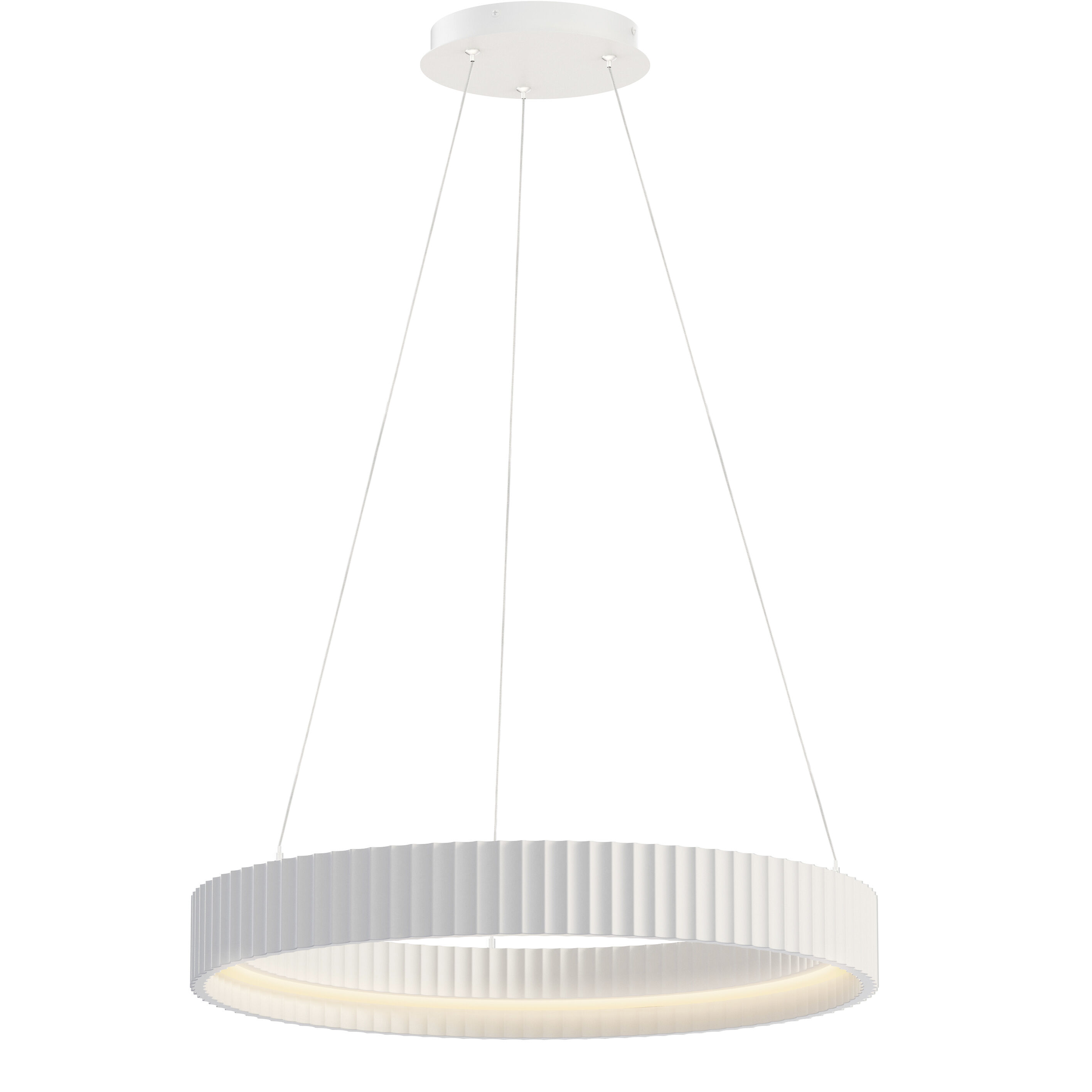 Souffle LED 25 inch Chaulk White Ring Pendant Ceiling Light