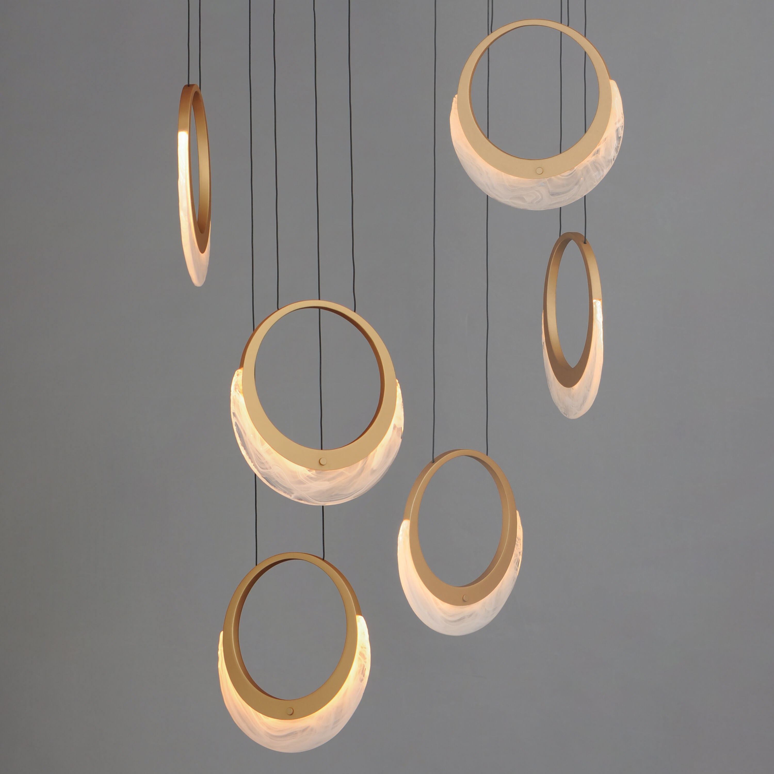 Lyra LED 20.25 inch Gold Multi-Light Pendant Ceiling Light