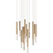 Diaphane LED 27.5 inch Gold Multi-Light Pendant Ceiling Light