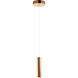 Flute LED 2.5 inch Rose Gold Mini Pendant Ceiling Light